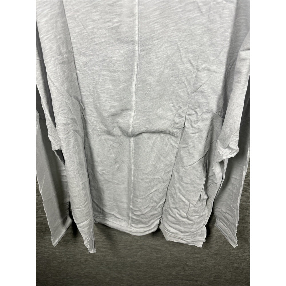 NEW Free People Women's On My Mind V-Neck Long Sleeve Shirt Light Gray Size XS - Picture 12 of 12